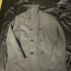 Old Navy Men's Charcoal Pea Coat